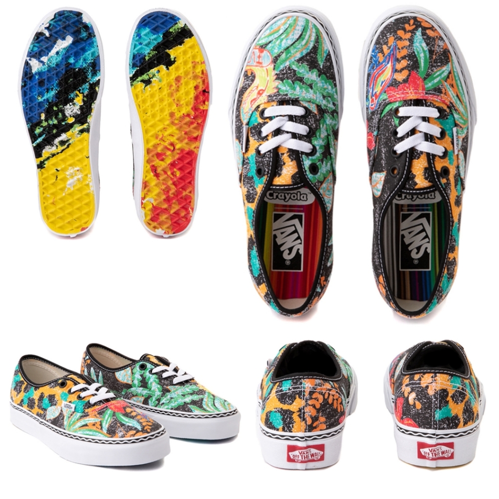 Vans Authentic Van Doren Inspired Crayola Collection Multicolored Plants Flowers